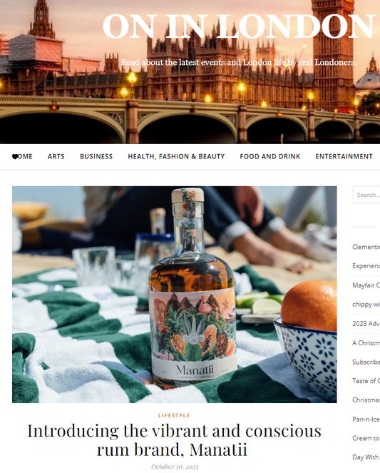On In London | Introducing the vibrant and conscious rum brand, Manatii